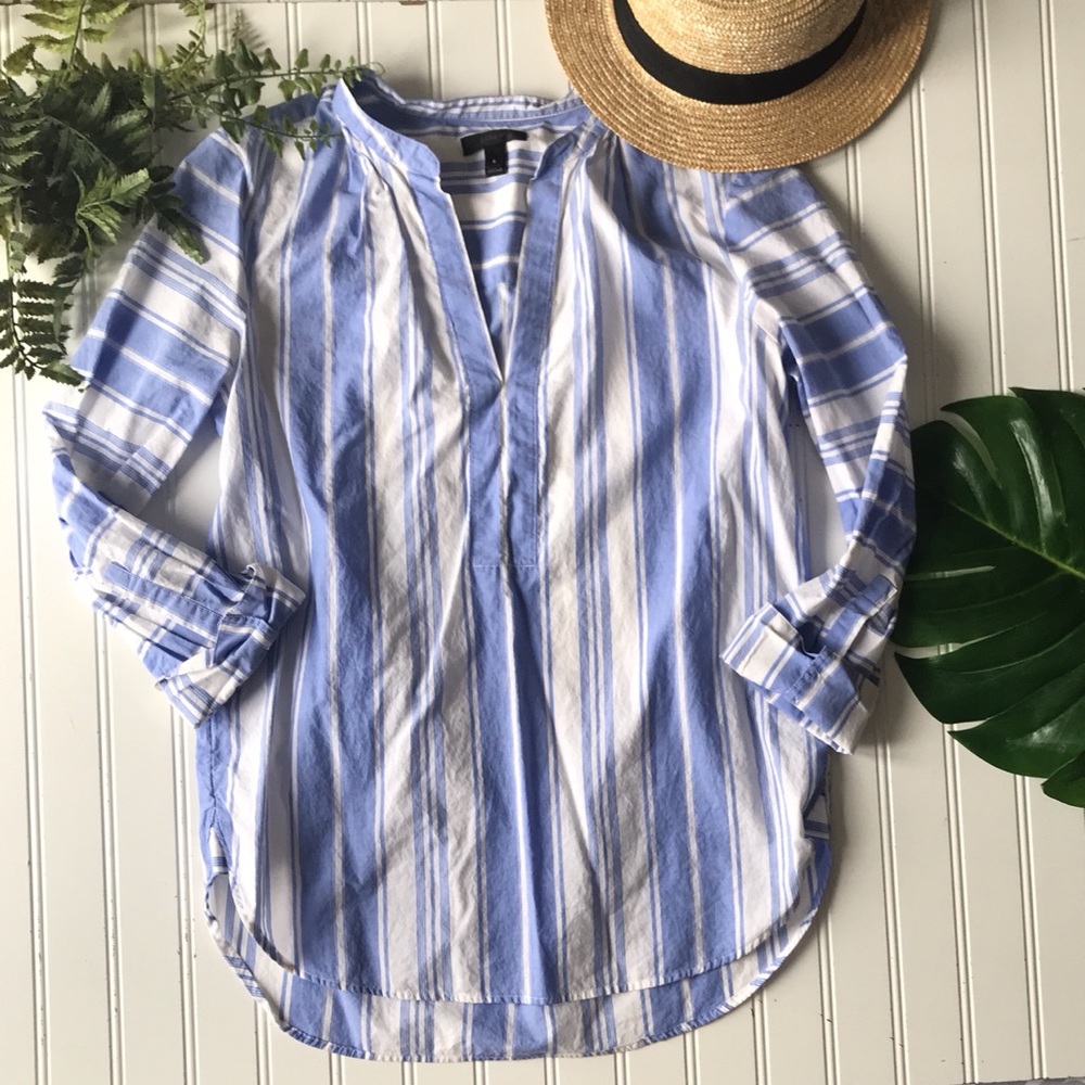 J. Crew striped top blue white